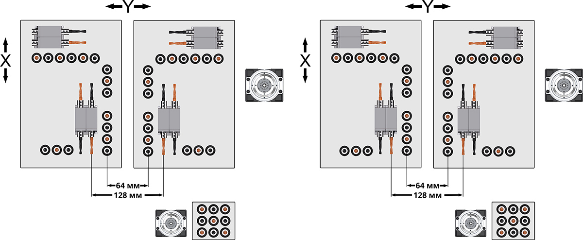 Configuration of the drilling group of the KDT KD-812A machine